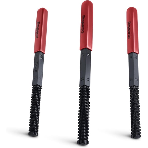 3-Piece Thread Restorer File Set, Thread Restoring Chaser Files, Thread Repair File Set in Metric SAE UNF UNC Sizes