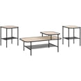 thumbnail image 1 of 3-Piece Tiered Mixed Material Coffee Table Set in Birch, 1 of 3