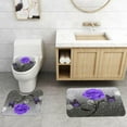 thumbnail image 1 of 3 Piece Traditional Soft Washable Bath Rug Set - Flower Print Rugs, 1 of 4