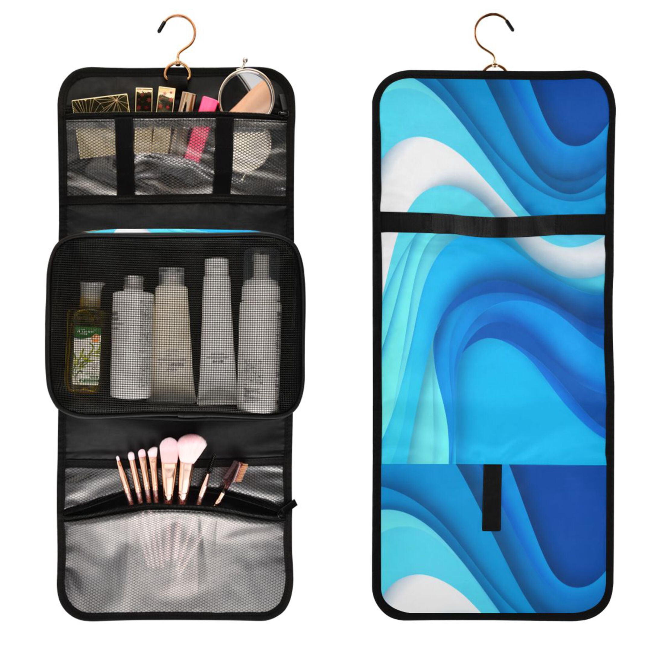 3-Piece Travel Toiletry Bag Set, Hanging Wash Bag with Makeup Bag ...