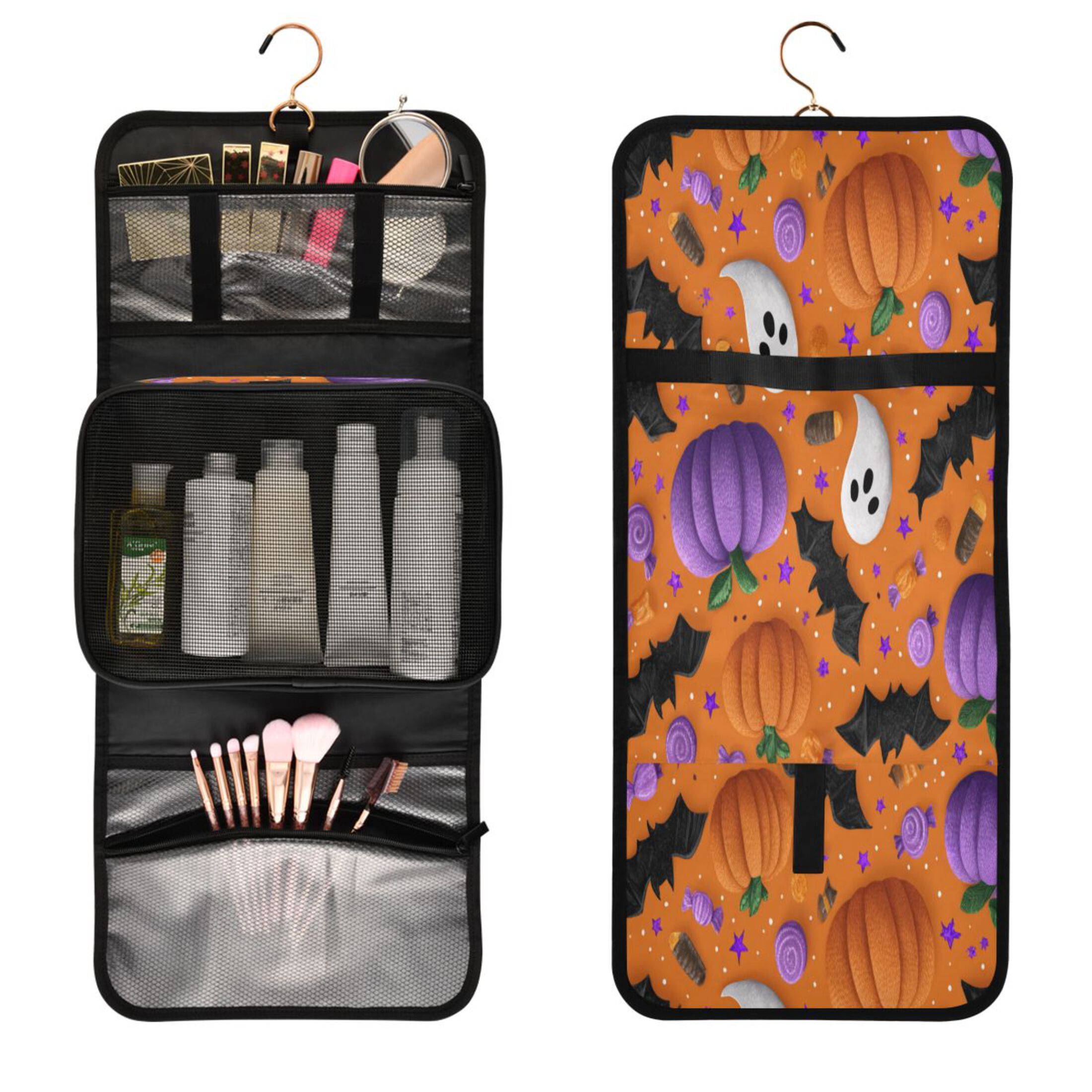 3-Piece Travel Toiletry Bag Set, Hanging Wash Bag with Makeup Bag ...