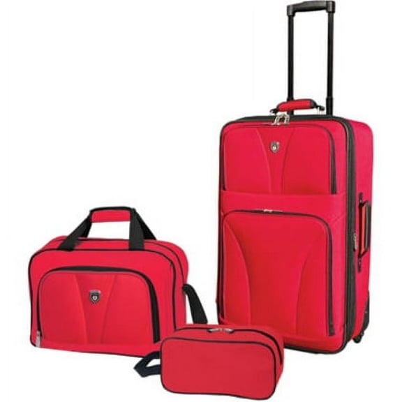 3 Piece Traveler's Carry-On - Red