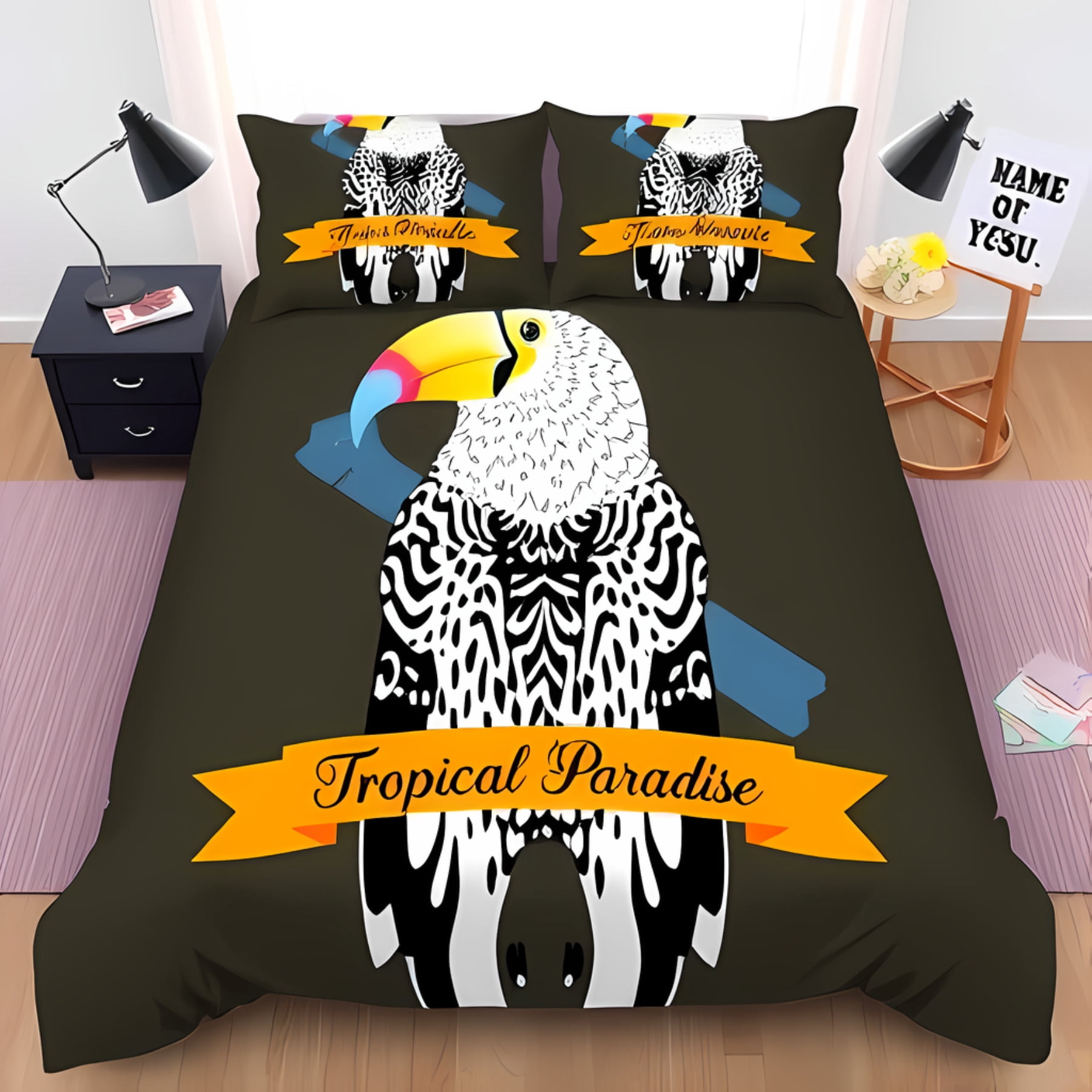 Tahiti Duvet Cover Set - Green Curve Style main image 0