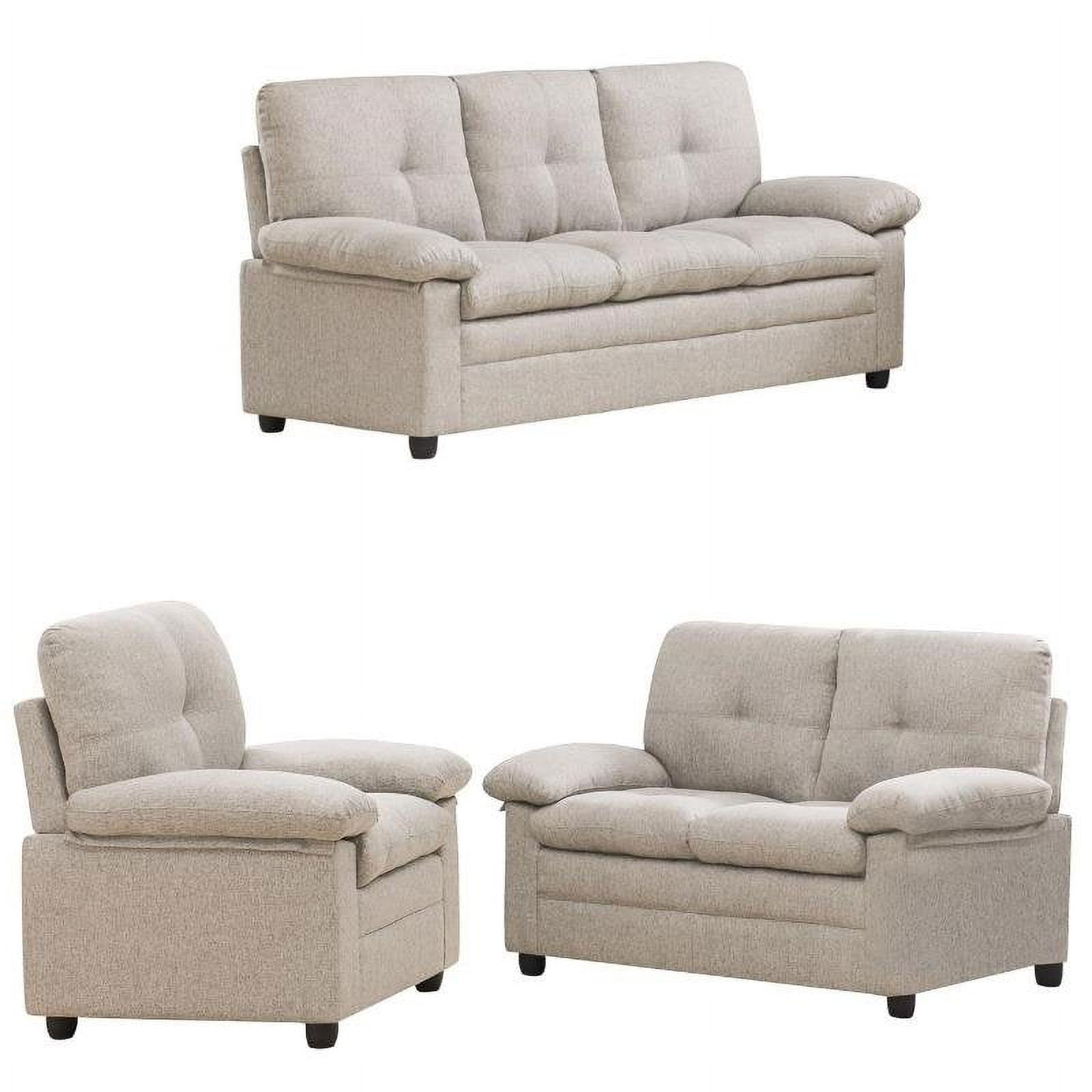 3 Piece Living Room Set Velvet Chesterfield Sofa Loveseat Couch Chair ...