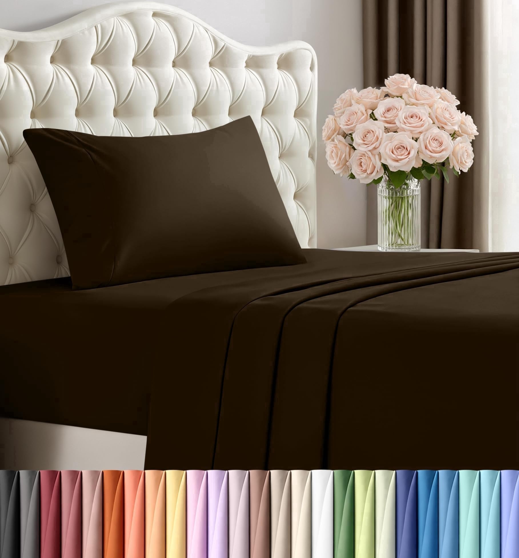 Orgamic Sheets Paper 3 Piece Twin Deep Pocket Bed Sheet Set, 16 Inches, Premium Microfiber ...