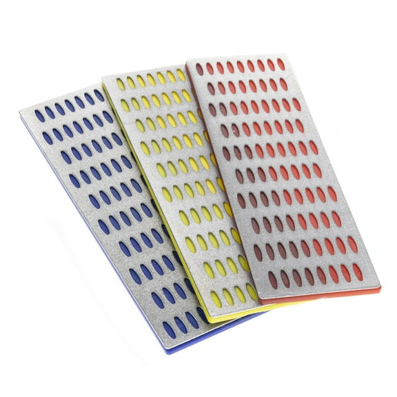 3 Piece Universal Diamond Knife and Blade Sharpening Block Set