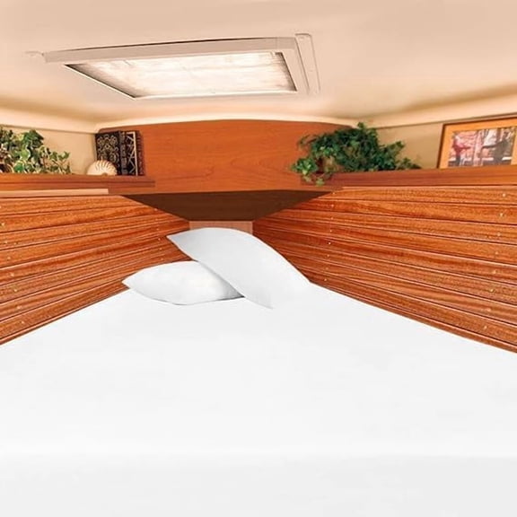3 Piece Universal V Berth Bed Sheets Best Boat V Berth 100% Egyptian Cotton 800 Thread Count Soft & Smooth V Berth Bedding Fits mattresses up to 6” Depth - White Solid