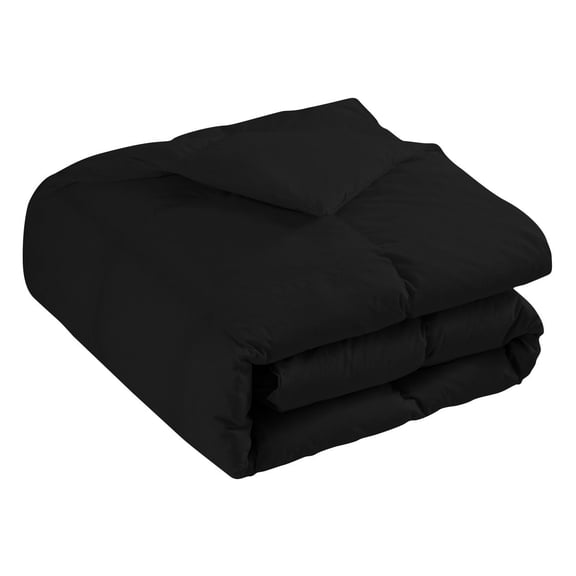 3 Piece Universal V Berth Comforter, 800 TC, 100% Egyptian Cotton, Twin/Twin XL Size Black Solid