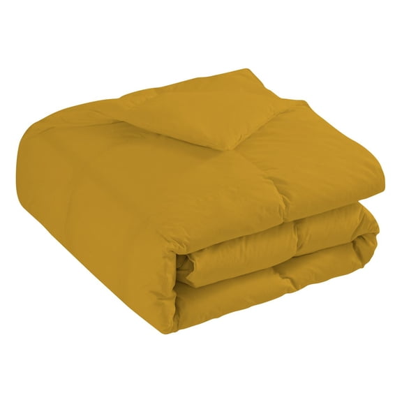 3 Piece Universal V Berth Comforter, 800 TC, 100% Egyptian Cotton, Twin/Twin XL Size Gold Solid