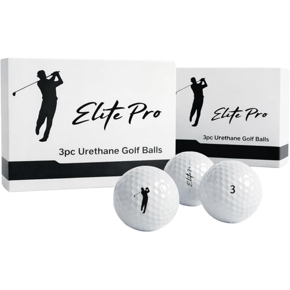 3-Piece Urethane Golf Balls (Dozen) - Soft Feel, Consistent Distance & Greenside Control - 338 Dimple Aerodynamic Design - Tour-Level Performance - White