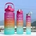 thumbnail image 1 of 3-Piece Water Bottle Set with Time Marker Straw, 1 of 1
