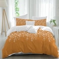 thumbnail image 1 of 3 Piece Weeping Flowers Duvet Cover Set Queen Size,Microfiber Comforter/Quilt Cover with Corner Ties and 2 Pillowcases,Orange Spring Floral Botanical Art Aesthetics Soft Bedding with Zipper Closure, 1 of 8
