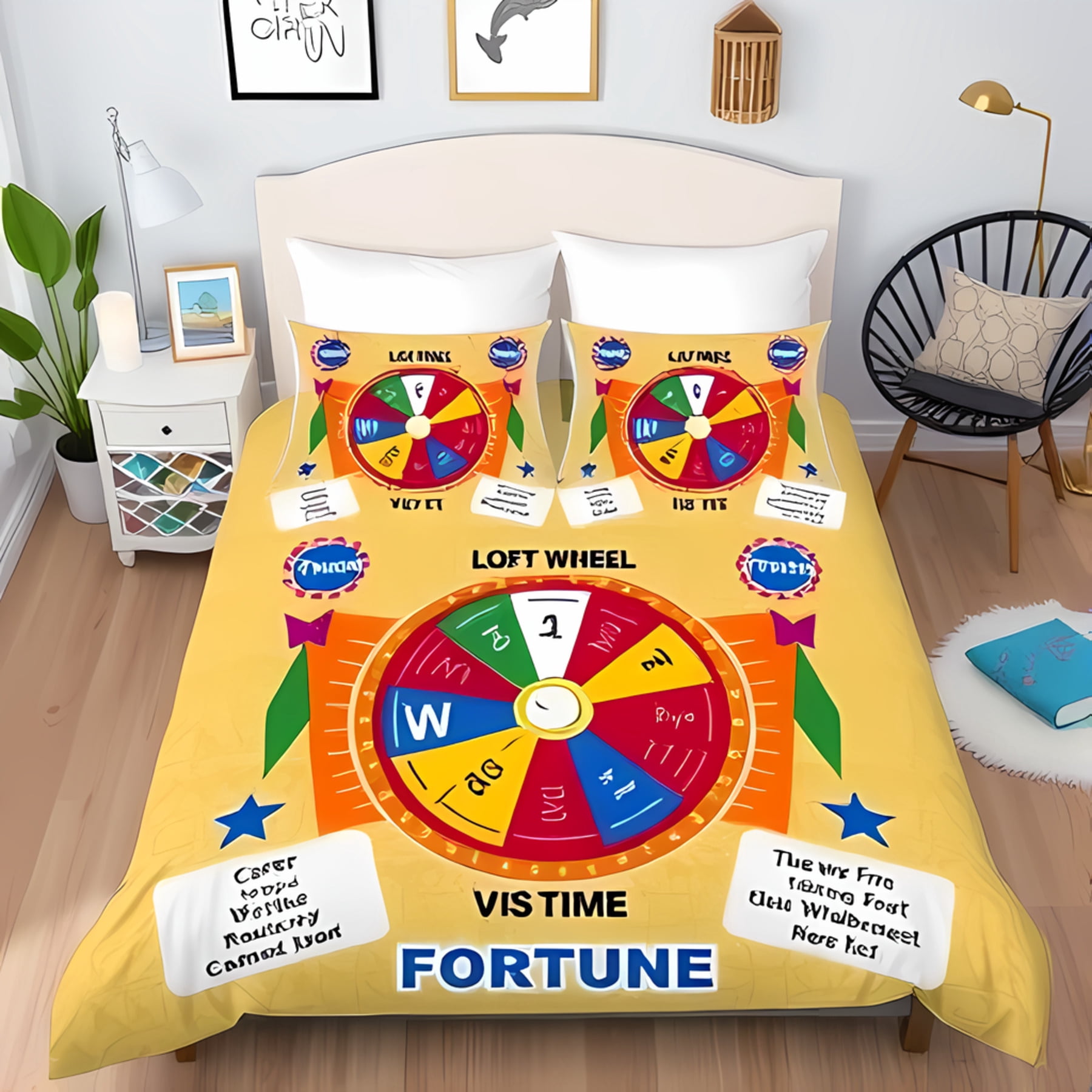 Dice Casino Print Pattern Duvet Cover Bedding Set