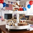 thumbnail image 1 of 3-Piece Wooden Star Independence Day Set, Patriotic Tabletop Decor for 4th of July Home Bookshelves, Mantels and Centerpieces,July 4th Decorations, 1 of 7