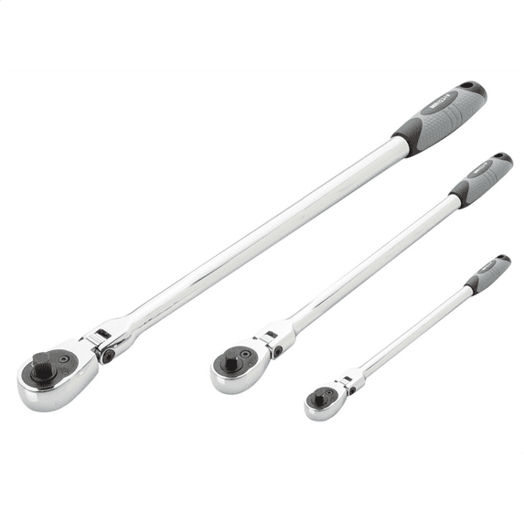 3-Piece XL Flex Ratchet Set Including 1/4 in., 3/8 in. and 1/2 in.