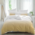 thumbnail image 1 of 3 Piece Yellow Ombre Duvet Cover Set Full Size,Microfiber Comforter/Quilt Cover with Corner Ties and 2 Pillowcases,White Gradient Color Modern Abstract Art All Season Soft Bedding with Zipper Closure, 1 of 8