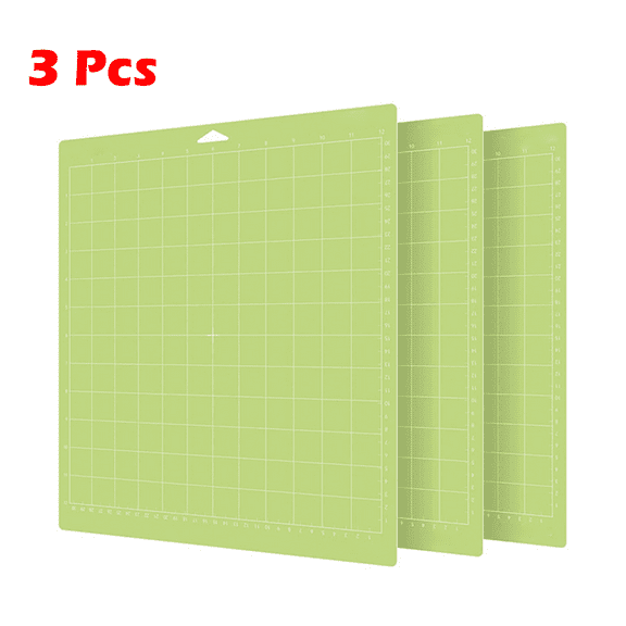 3 Pieces 13"x14" Cutting Mat for Cricut Explore Air Adhesive Non-Slip Flexible Gridded Cut Mat Replacement Accessories Set Matts Vinyl Craft green for Cricut
