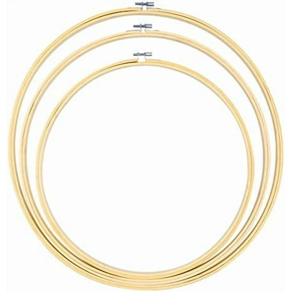 3 Pieces 14/16/18Inch Large Round Embroidery Hoops Kit, Cross Stitch Hoop Ring for Art Craft Handy Sewing, Wedding Wreath, Dream Catch, and Wall Hanging Decoration