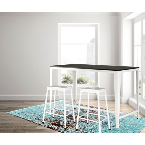 3 Pieces, 36.2-Inch Height - Durable Metal & Wood - Indoor Dining Use - Bring Farmhouse Charm