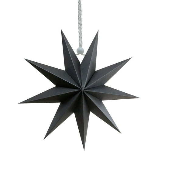 3 Pieces 3D 12" Large Paper Star Black Hanging Paper Star Decorations for Weddings, Christmas Holiday, Girls Bedroom Decor,Birthday Party Celebration & Home Decoration