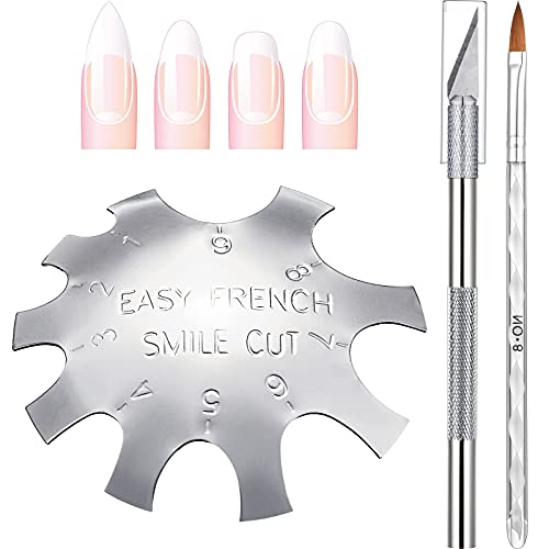3 Pieces Acrylic Nails Tool Kit, Includes French Tip Cutter Nail