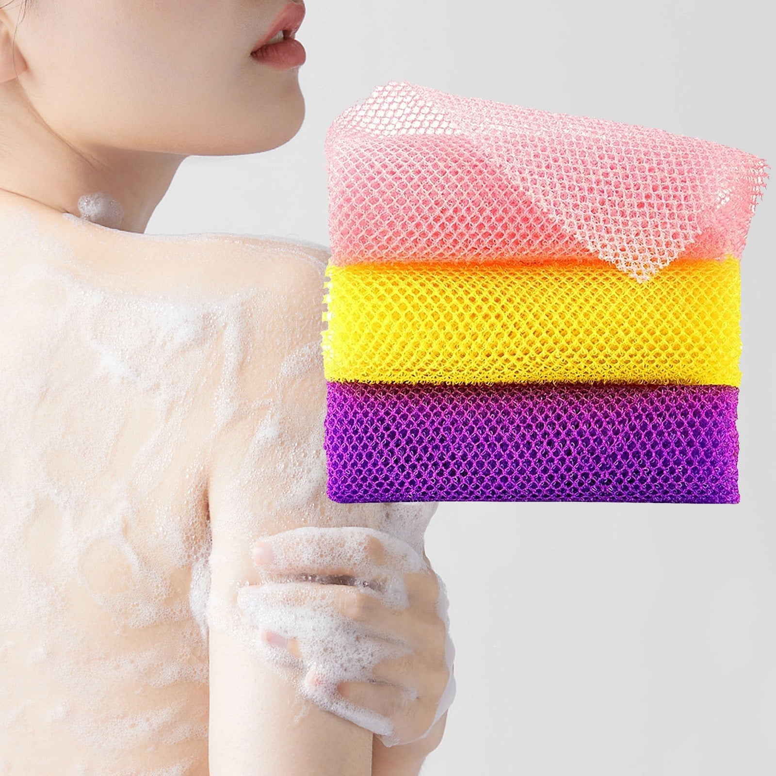 Exfoliation Rag 3 Pieces African Net Bath Sponge African Exfoliating African Scrubbing ...