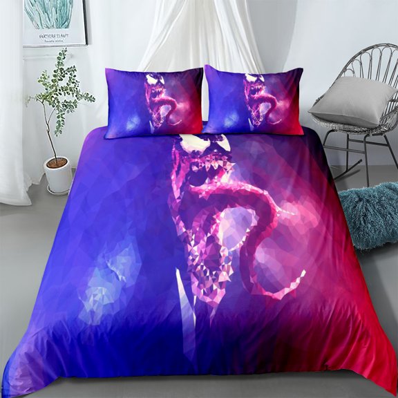 3 Pieces All Season Bedding Set 3D Printed Duvet Cover Set Ultra Soft Breathable Comforter Quilt Cover with Zipper Closure