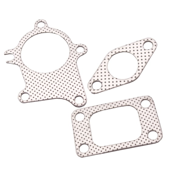 3 Pieces Aluminum High Temperature Resistant 5 Bolt Turbocharger Downpipe Gasket Combo Set Turbos Gasket For IHI Turbocharger