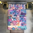 3 Pieces Angel And Stitch Bedding Comforter Set Full with 2 Pillowcases
