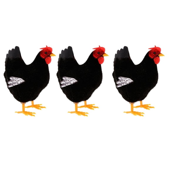 3 Pieces Artificial Chicken Figure Outdoor garden and home Decor Hen