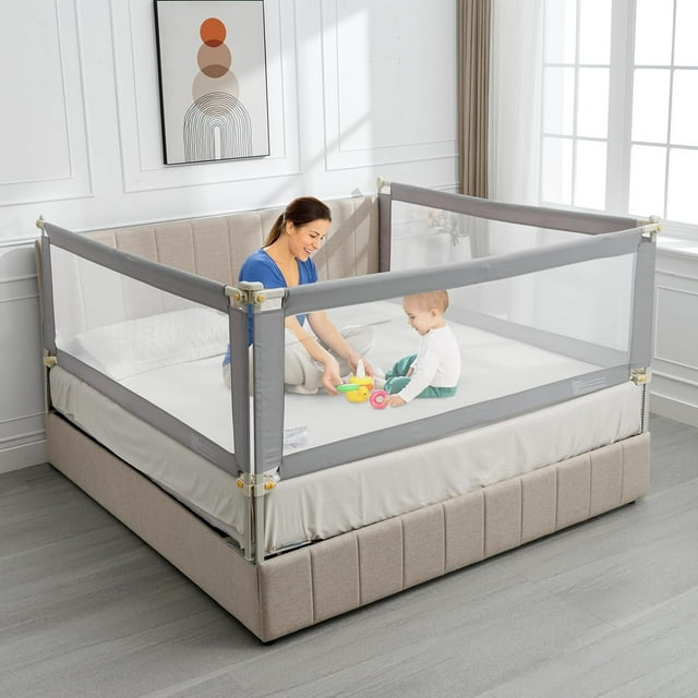 Linor 3in1 Bed Rail for Toddlers, Adjustable Height, Fits 2''11.8