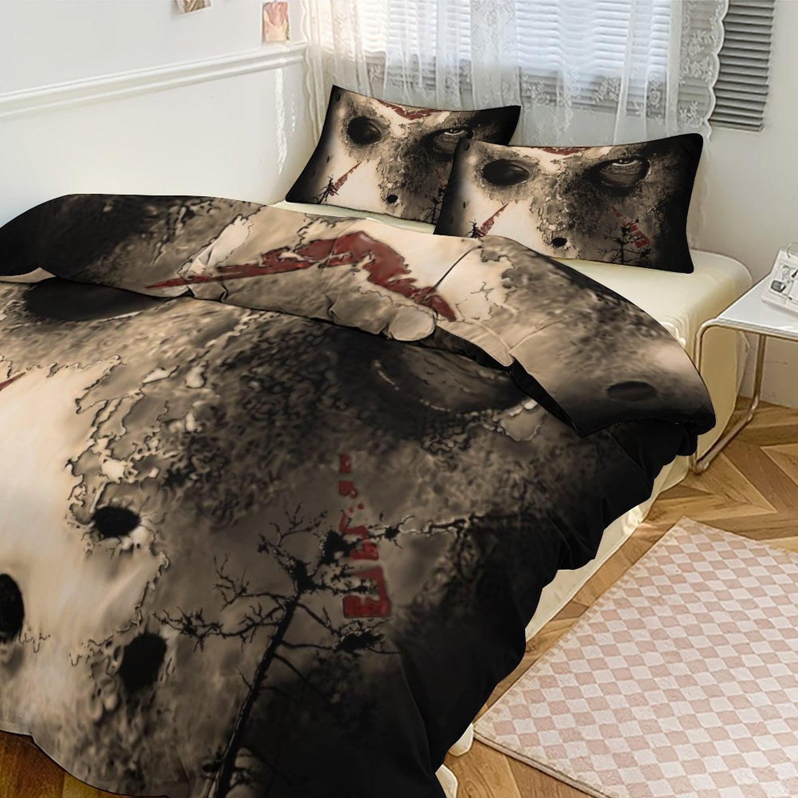 3Pieces Bedding Duvet Cover Set Jason Voorhees Comforter Quilt Set