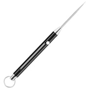 3 Pieces Black Keychain Titanium Telescopic toothpicks Integrated Design Telescopic Toothpick with Titanium Protective Case Holder