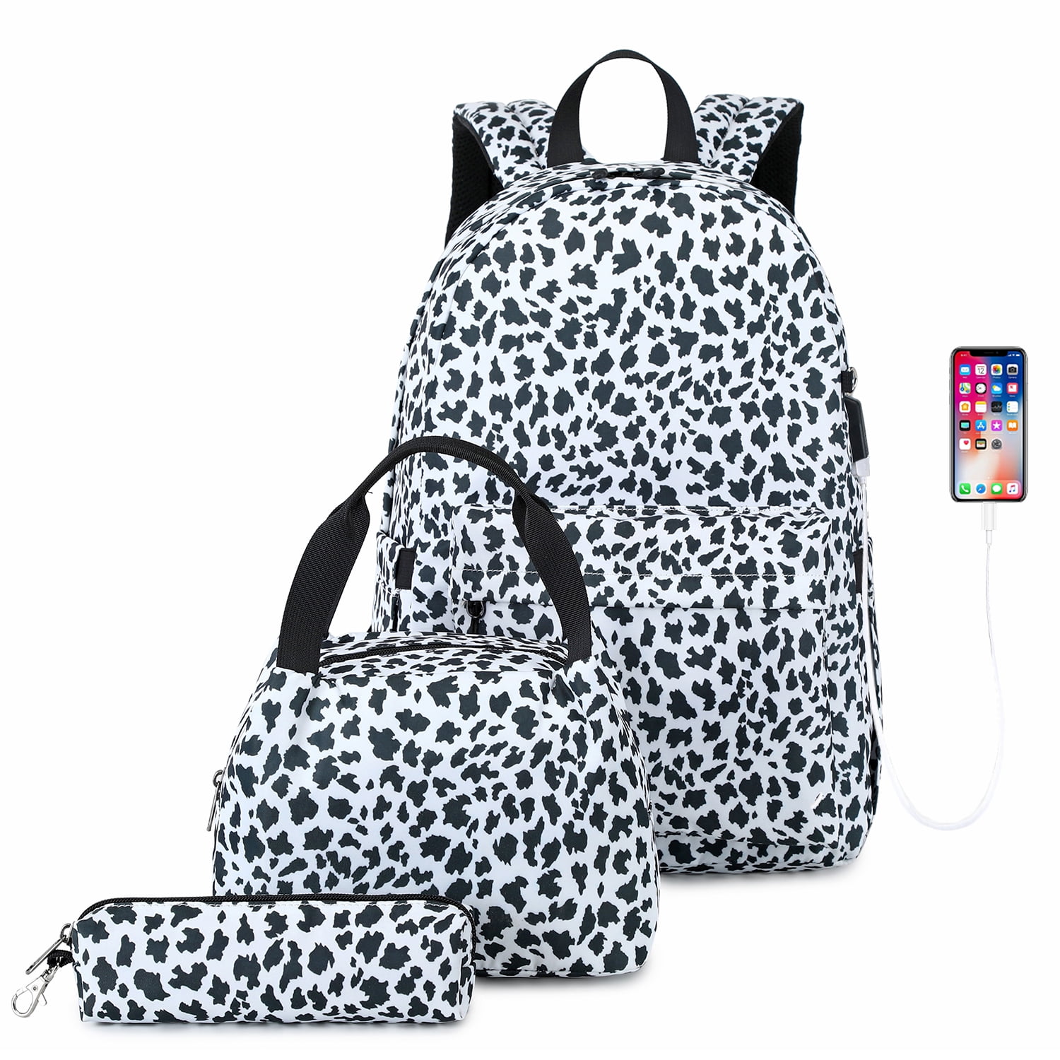 Girls Lunch Box Set/kids Leopard Backpack/girls 3 Pc Personalized