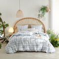 thumbnail image 1 of 3 Pieces Blue Buffalo Plaid Muslin Duvet Cover Set Vintage Aesthetic Cotton Bedding Set Natural Soft & Breathable Plaid Checkered Queen Duvet Cover, 1 of 6