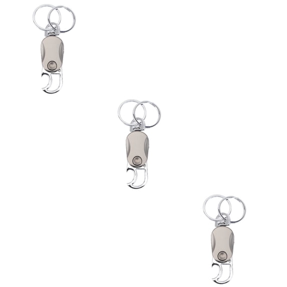 3 Pieces Bottle Opener Keychain Beer Portable for Keys