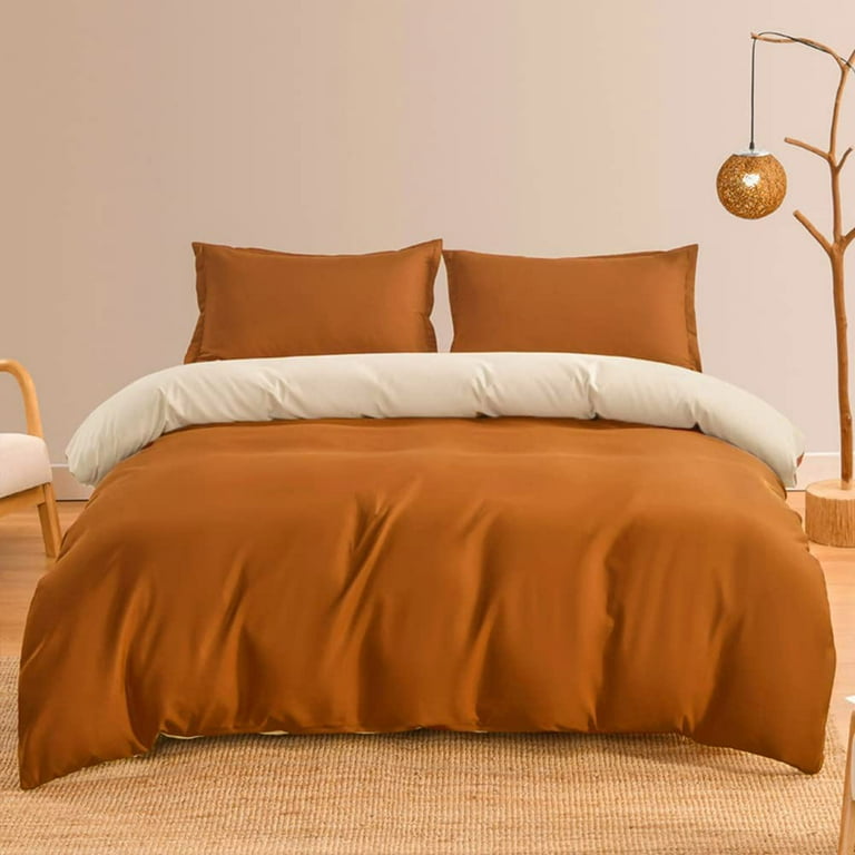 Burnt orange and brown  Decoración de ropa de cama, Ropa de cama de lujo, Cama  de lujo