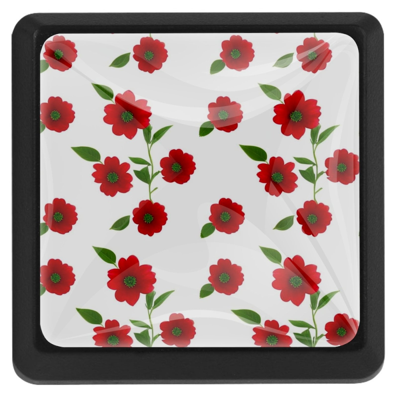 3 Knobs,Door Knobs,Drawer Pulls,Dresser Drawer Knobs,Red