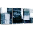 thumbnail image 1 of 3 Pieces Canvas Wall Art-Gray Blue Abstract Art Painting-Modern Canvas Artwork Wall Decor Ready to Hang 12''''x16'''', 3 Pieces, 1 of 6