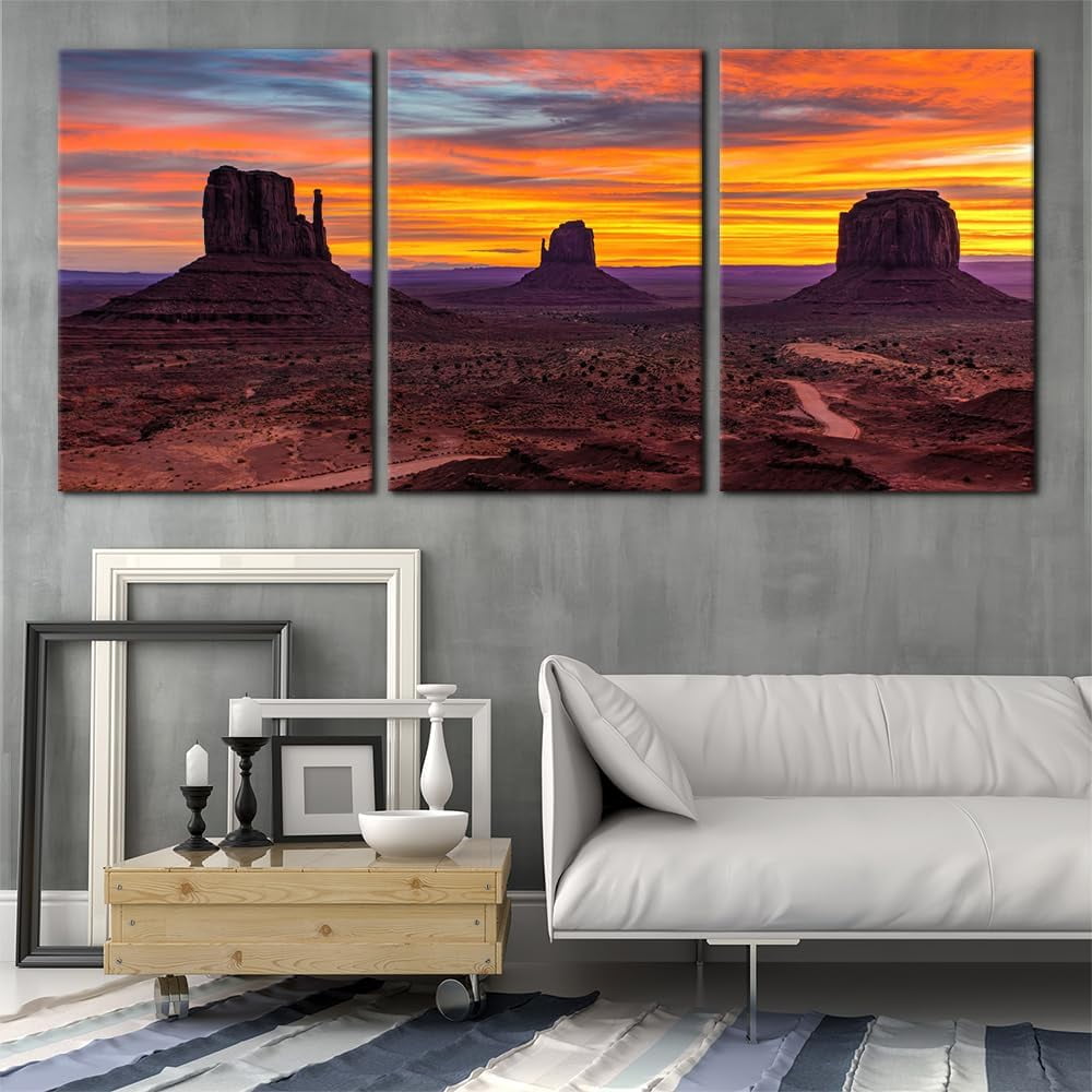 3 Pieces Canvas Wall Art Print Set - Aerial View of Green Forest Wall ...
