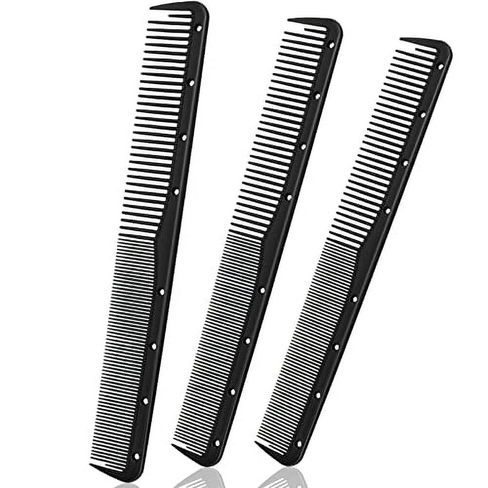 3 Pieces Carbon Fine .. Cutting Comb Carbon Fiber .. Salon Hairdressing ...