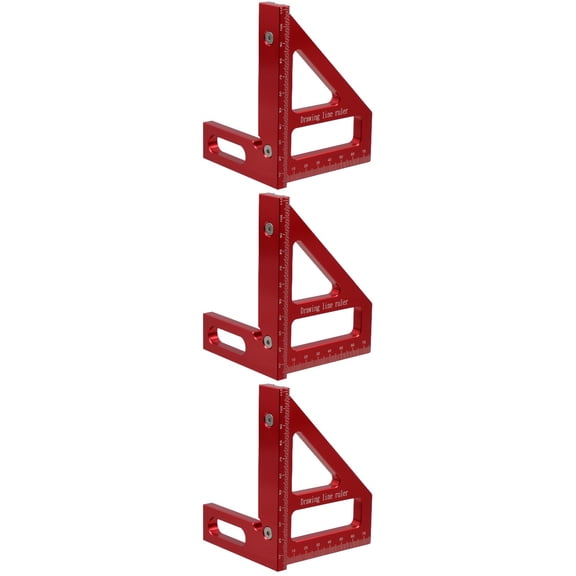 3 Pieces Carpentry Rulers Set Electronic Measuring Tools for Woodworkers Red and Accurate