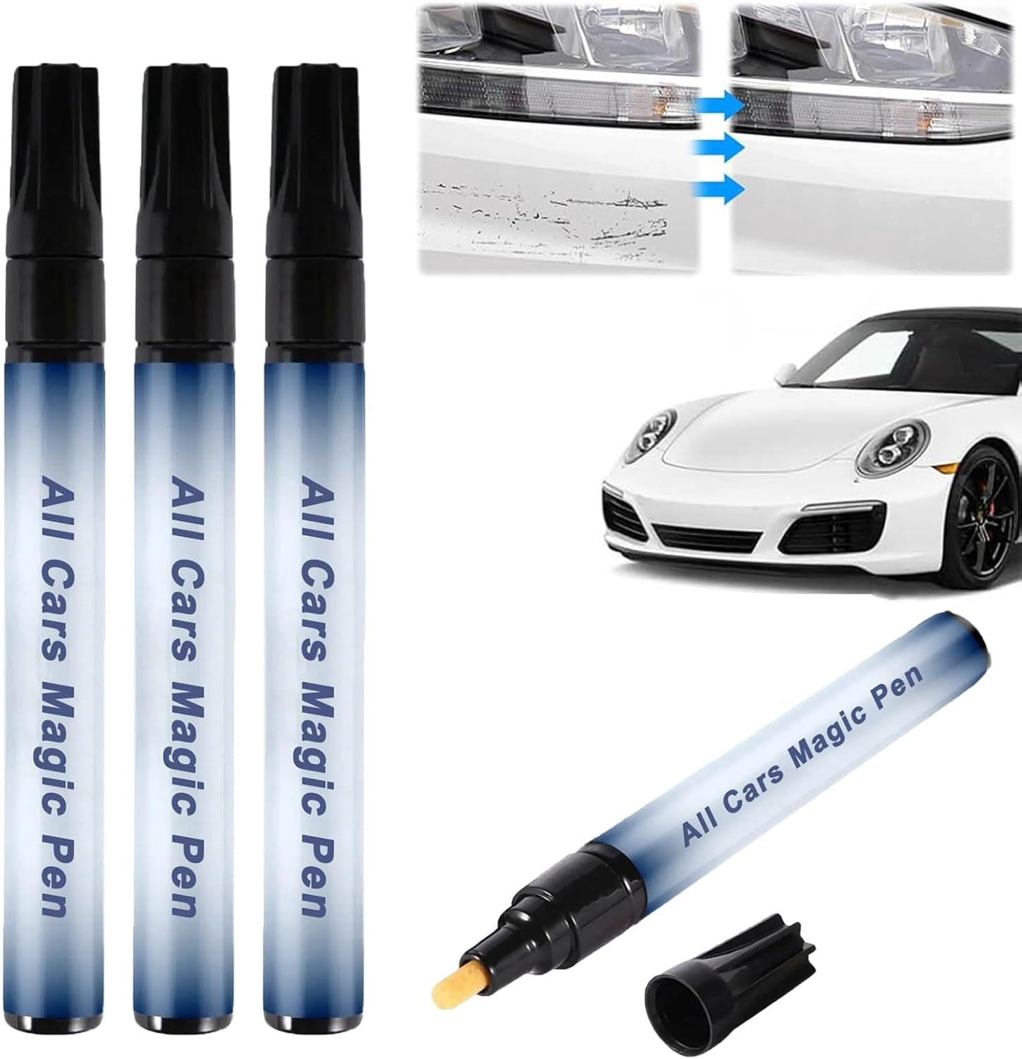 3 Pieces All Cars Magic Pen - Car Scratch Repair Pen Set, quick to ...