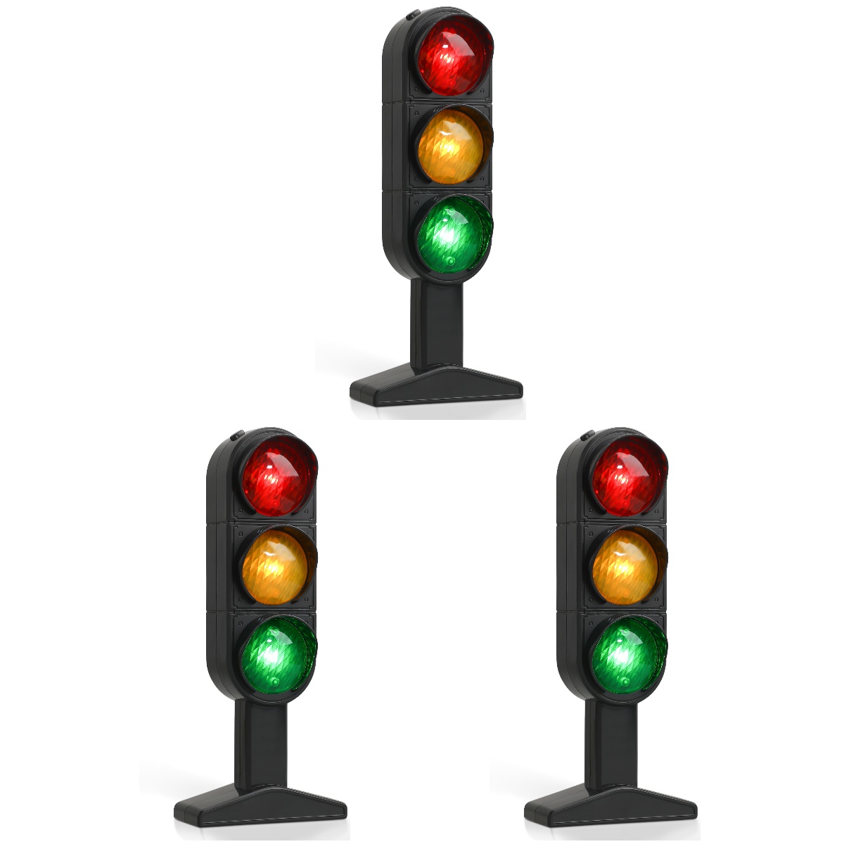 3 Pieces Cars Toys Traffic Road Toys Traffic Light Model Ornament