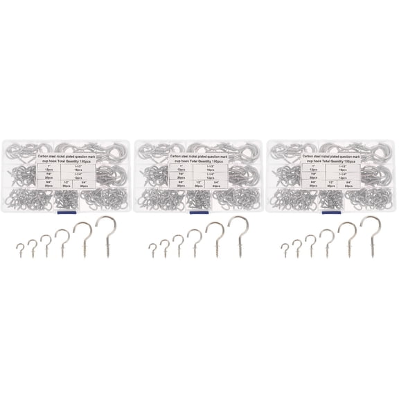 3 Pieces Clamps Self-tapping Screws Hook Hanging Key Hanger Hooks