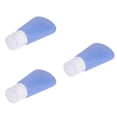 thumbnail image 1 of 3 Pieces Clear Airport Liquid Bag Blue Travel Bottles, 1 of 8