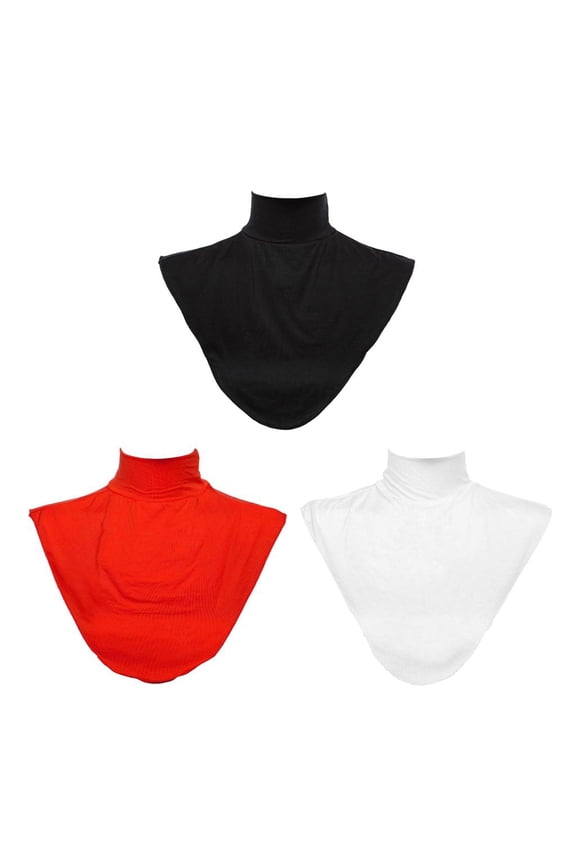 3 Pieces Collar, Elastic Detachable Turtleneck Blouse False Collar, Perfectly Tucked a Coat, Sweater, Dress or Cardigan