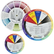 3 Pieces Color Wheel, Color Wheels for The Artist, Paint Mixing Learning Guide for Beginners in Color Theory,Art Classroom Teaching Tools 2x9.25in & 1x5.5in