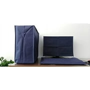 3 Pieces Computer Dust Cover Monitor + Keyboard+ Computer Host Pc Dust Proof Computer Covers Case Computer Dust Cover for Desktop Pc CPU Tower Protector 32 Monitor Set Blue