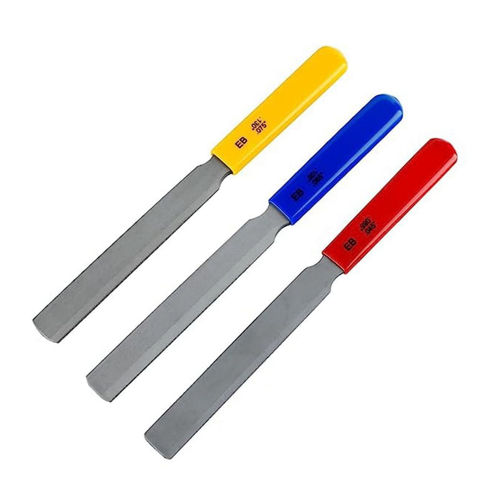 3 Pieces Conical Guitar Nut File Nut Slot File Set Double Edge Wire File Electric Bass Nut File